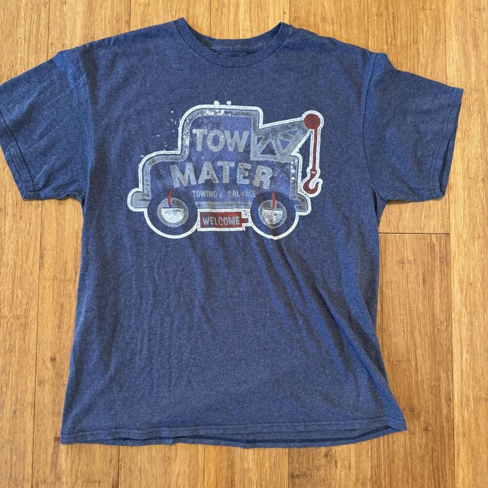 Disney Parks Tow Mater Blue T-Shirt Unisex Size Large